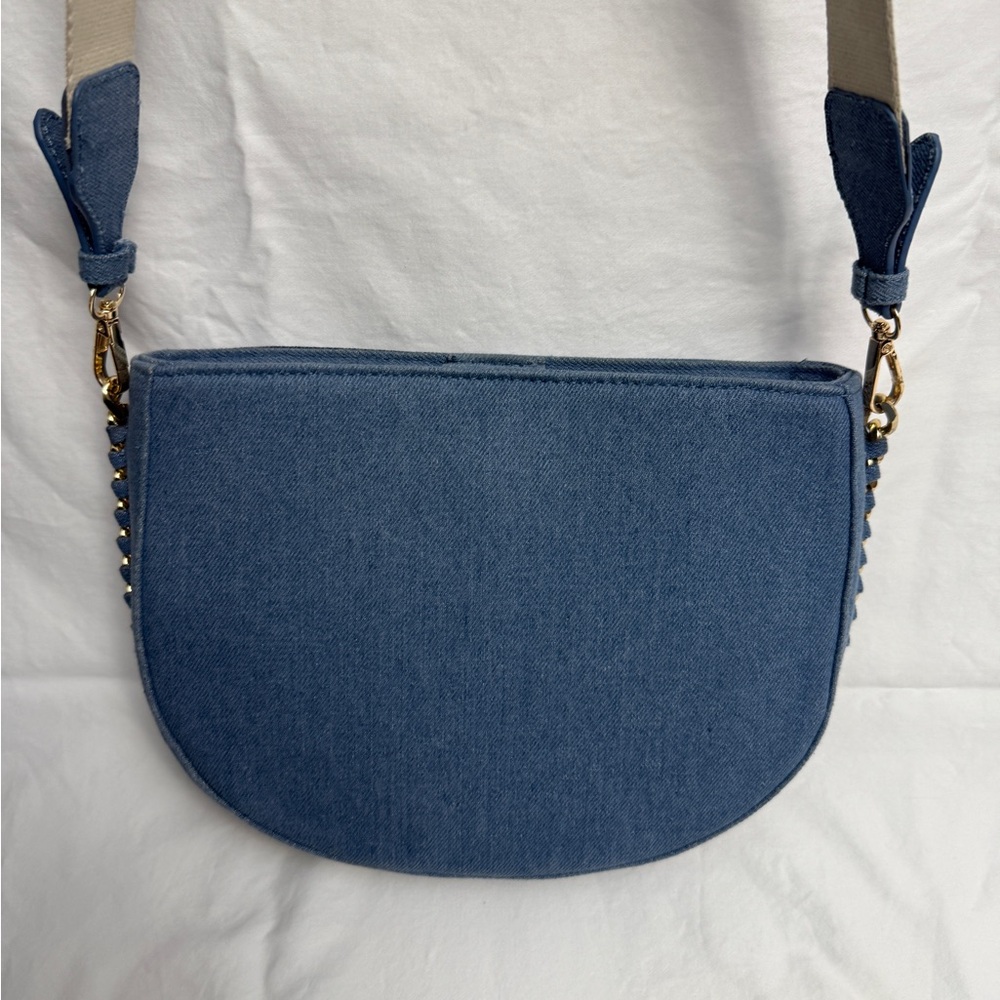 Halston Heritage Blue Denim Crossbody Bag - Picture 4 of 11
